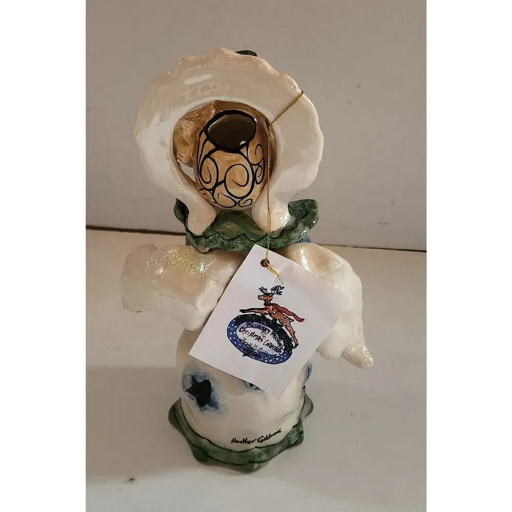 Blue Sky Heather Goldminc 2001 Angel Stars Candle Tealight Luminary 9 Inch